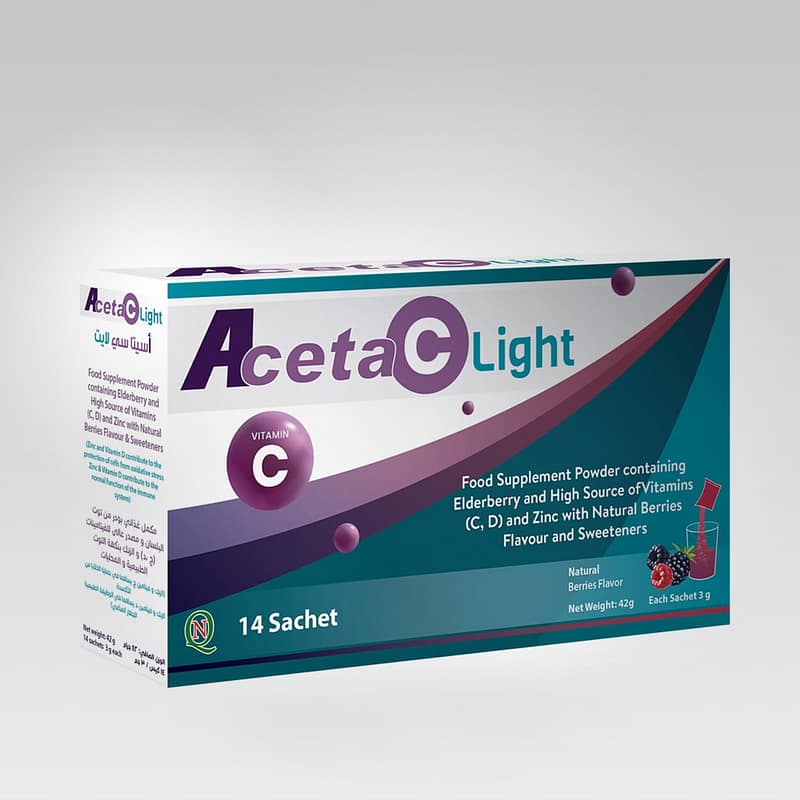 اسيتاسى لايت مقوى المناعة ومذيب البلغم (14 كيس) Aceta-C Light